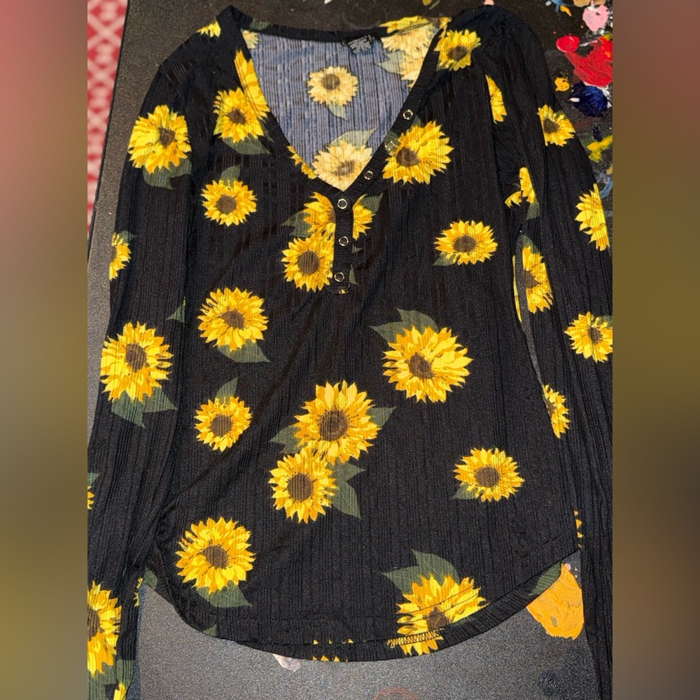 Rue21 Sunflower Long-sleeve Shirt